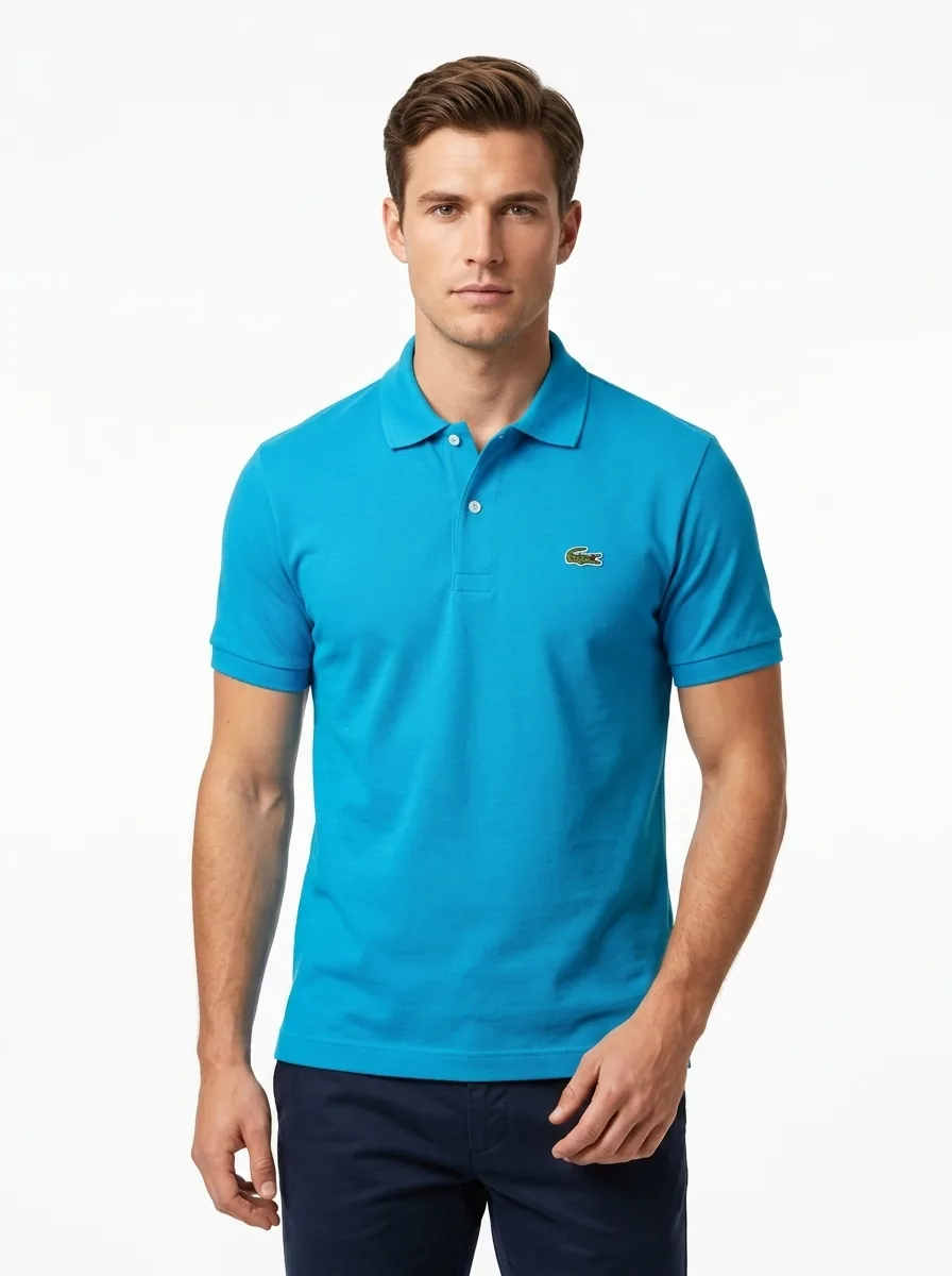 talla L - Lacoste turquesa liso 2 Camisero Lacoste - Imagen 1