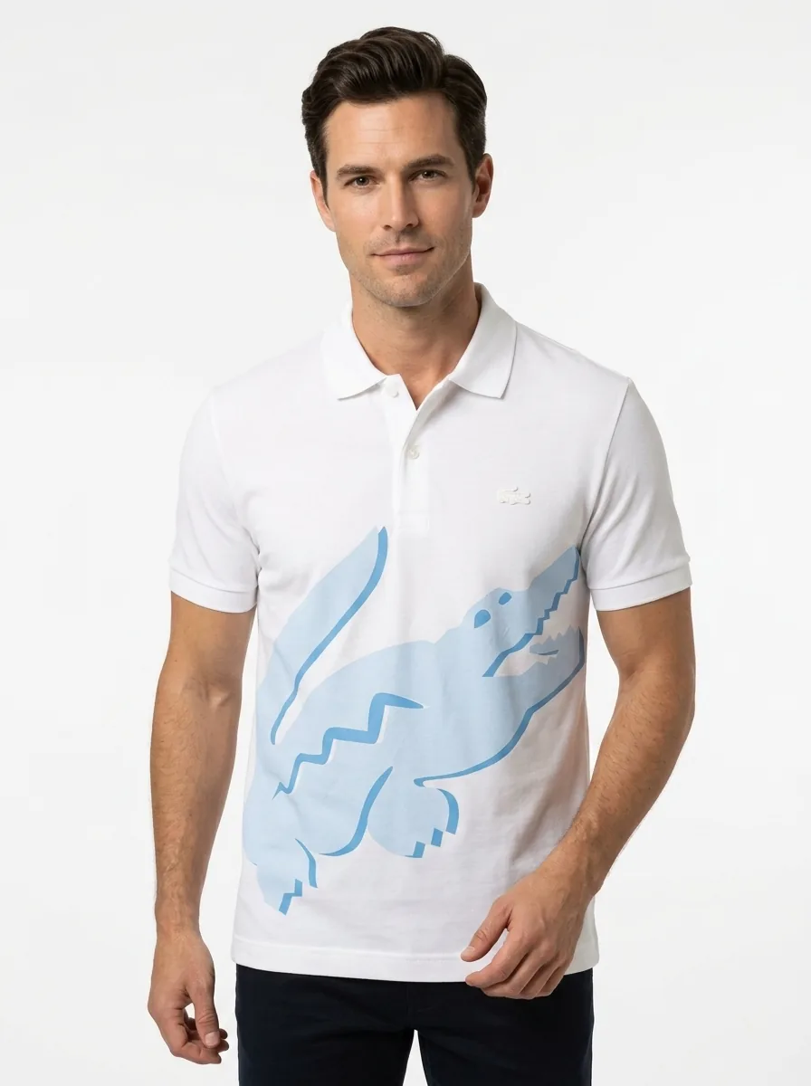 talla S - Lacoste cocodrilo-celeste 2 Camisero Lacoste - Imagen 1