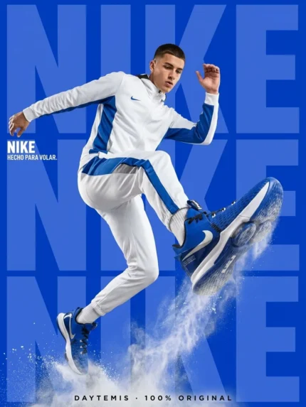 Nike LeBron Witness 5 Royal póster editorial Daytemis