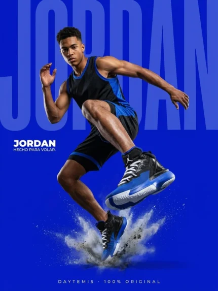 Jordan Zion 1 Royal póster editorial Daytemis
