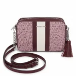 Cartera Michael Kors camera bag lila con franja - Daytemis