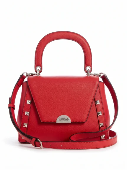 Cartera Guess roja tachas saffiano