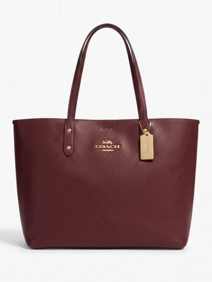 Cartera Coach City Tote cuero vino - Daytemis