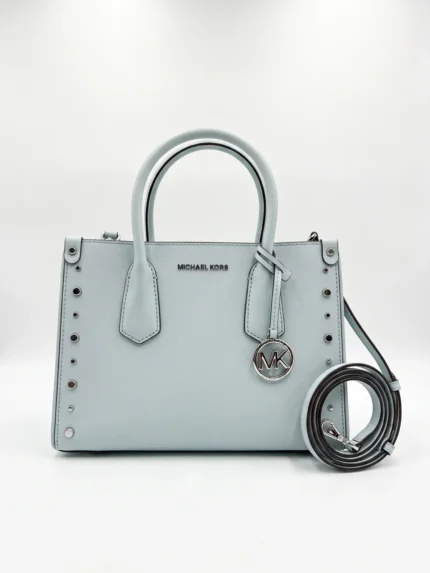 Cartera Michael Kors celeste tachas saffiano