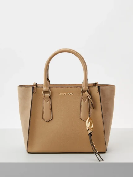 Cartera Michael Kors KRIS camel satchel