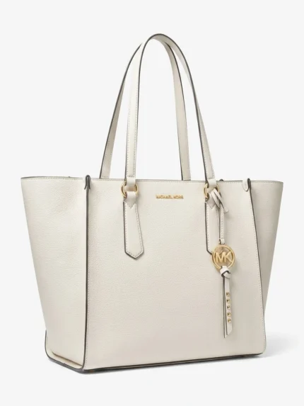 Cartera Michael Kors tote blanco de cuero - Daytemis