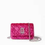 Cartera Karl Lagerfeld Lafayette Terciopelo Fucsia