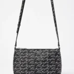 Cartera Karl Lagerfeld Paris Script negro crossbody