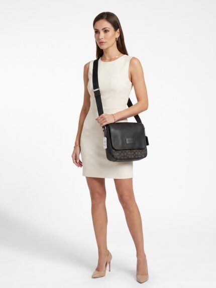 Modelo con Cartera Coach Sullivan Negro