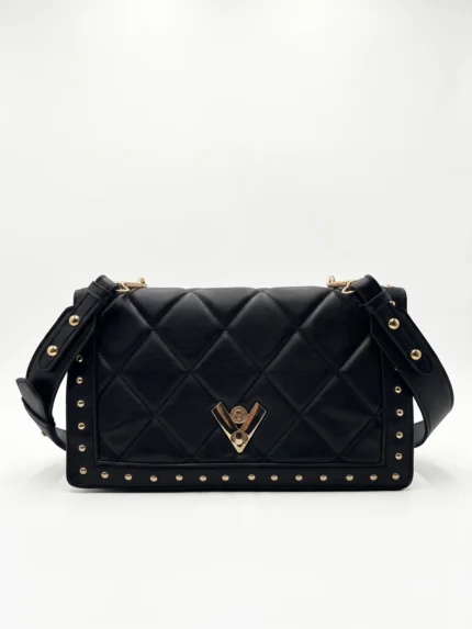 Cartera Valentino Orlandi negra vista lateral