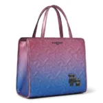 Cartera Karl Lagerfeld degrade rosa azul con monograma en relieve