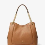 Bolso Michael Kors cuero luggage con asas de cadena dorada