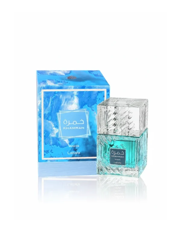 Lattafa Khamrah Waha Eau de Parfum 100ml frasco y estuche