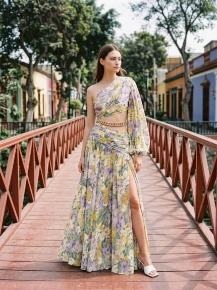 Vestido EDYAN P009, vista de frente, colección Barranco