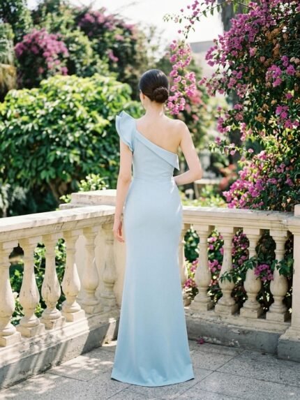 Vestido EDYAN P014, vista de espalda, colección Barranco