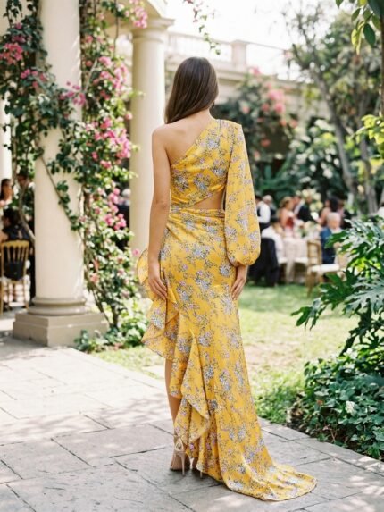 Vestido EDYAN P039, vista de espalda, colección Barranco