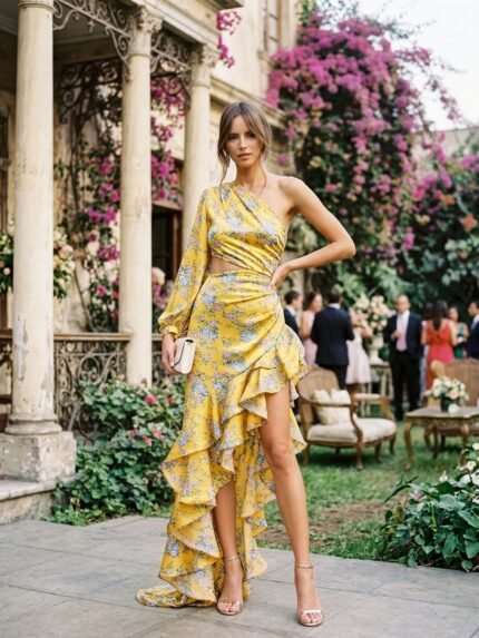 Vestido EDYAN P039, vista de frente, colección Barranco