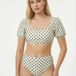 Bikini de lunares con mangas