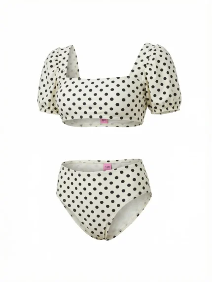 Bikini de lunares con mangas