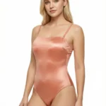 Traje de baño cobre satinado con lazo