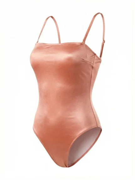 Traje de baño cobre satinado con lazo