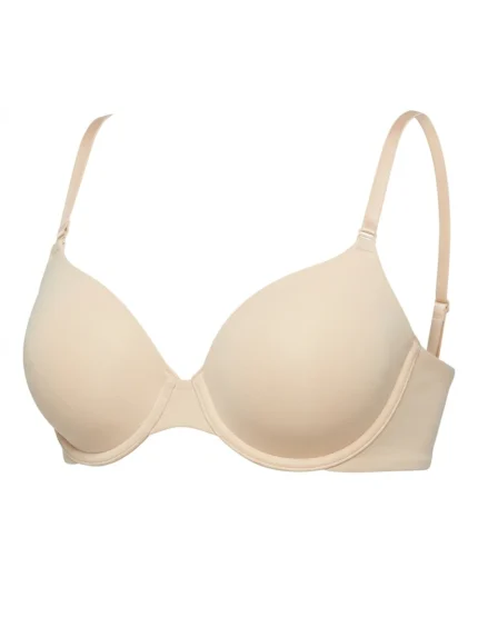 Brasier beige claro liso — 32C — fantasma frente