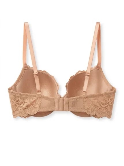 Brasier nude de encaje — 32D — fantasma espalda