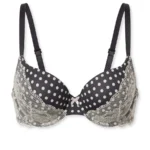 Brasier gris de lunares blancos — 32D — fantasma frente