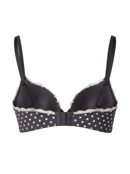 Brasier gris de lunares blancos — 32D — fantasma espalda