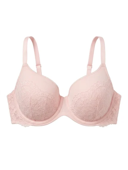 Brasier rosa de encaje — 36C — fantasma frente