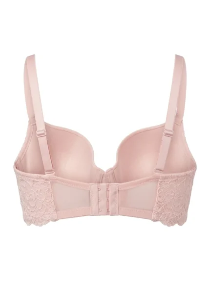 Brasier rosa de encaje — 36C — fantasma espalda