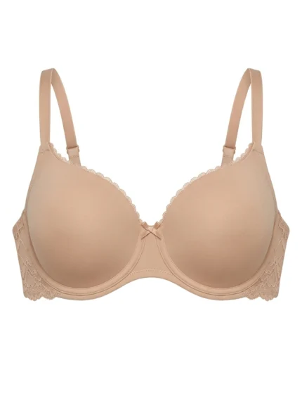 Brasier beige con encaje — 36C — fantasma frente