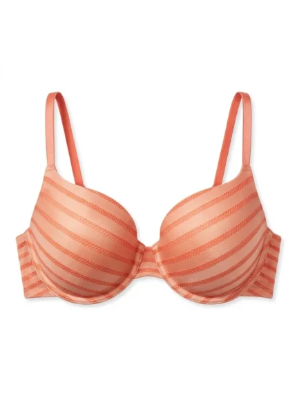 Brasier durazno de rayas — 36C — fantasma frente