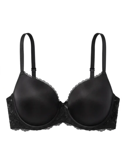 Brasier negro con encaje — 36D — fantasma frente