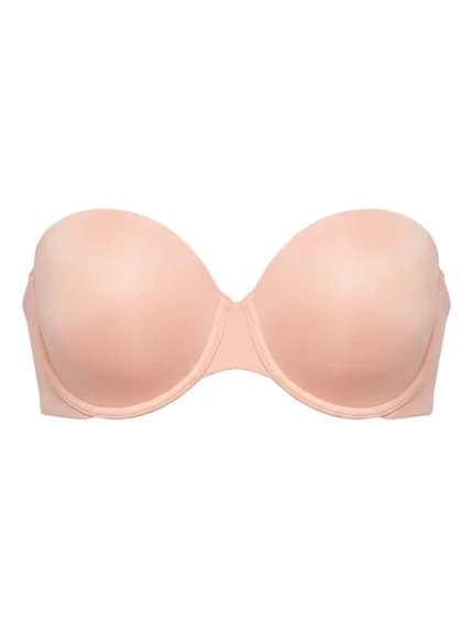 Brasier rosa sin tirantes — 38DD — fantasma frente