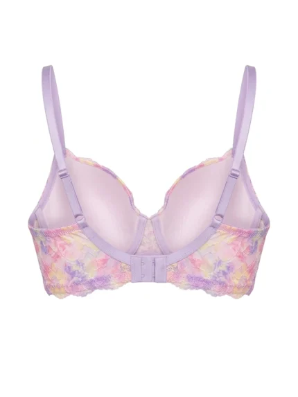 Brasier rosa multicolor de encaje — fantasma espalda