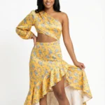 Conjunto Floral Amarillo un Hombro — foto 1