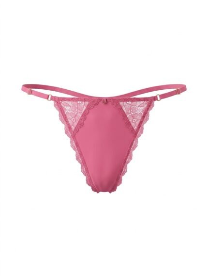 Calzón rosa con tiras ajustables — L — fantasma frente