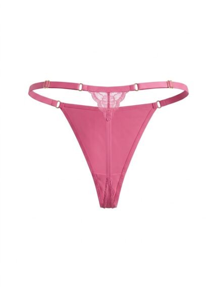 Calzón rosa con tiras ajustables — L — fantasma espalda