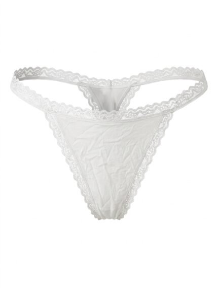 Calzón de encaje blanco — L — fantasma frente