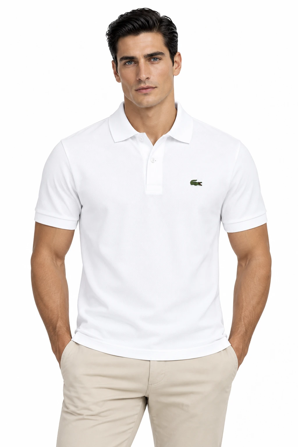 daytemis-lacoste-blanco-clasico-20261016-frontal.webp Camisero Lacoste blanco clásico — frontal