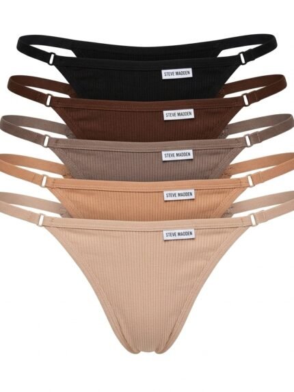 Pack de 5 calzones Steve Madden tiras laterales tonos tierra — M — fantasma frente
