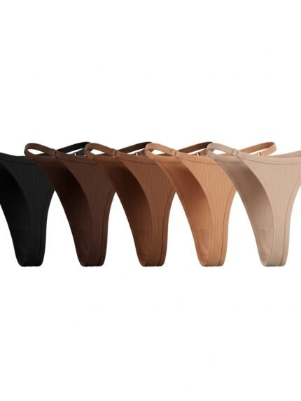 Pack de 5 calzones Steve Madden tiras laterales tonos tierra — M — fantasma espalda