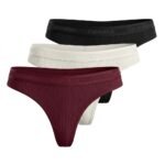 Pack de 3 calzones Calvin Klein acanalado negro, marfil y vino — M — fantasma frente