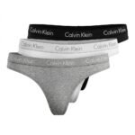 Pack de 3 calzones Calvin Klein negro, blanco y gris — M — fantasma frente