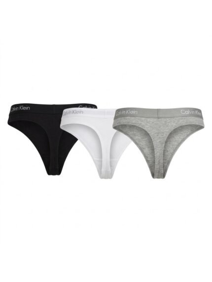 Pack de 3 calzones Calvin Klein negro, blanco y gris — M — fantasma espalda