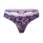 Calzón PINK estampado morado y cintura lila — M — fantasma frente