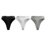 Pack de 3 calzones Calvin Klein negro, blanco y gris — S — fantasma frente