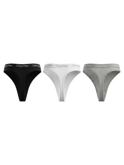 Pack de 3 calzones Calvin Klein negro, blanco y gris — S — fantasma frente