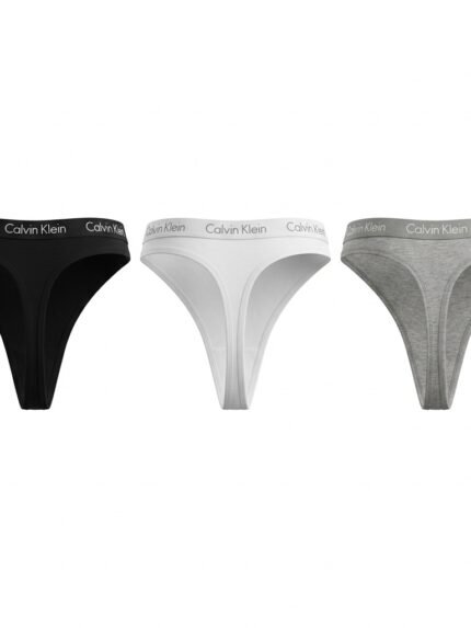 Pack de 3 calzones Calvin Klein negro, blanco y gris — S — fantasma frente